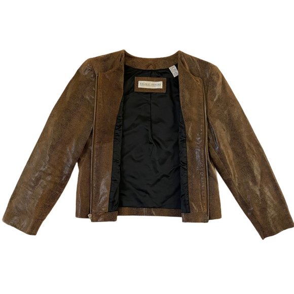 Valerie Stevens Genuine Leather Snakeskin Jacket - Picture 2 of 7